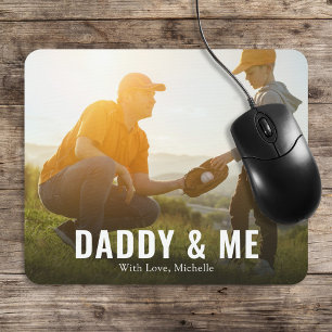 Daddy and Me Custom Foto Modern Mousepad