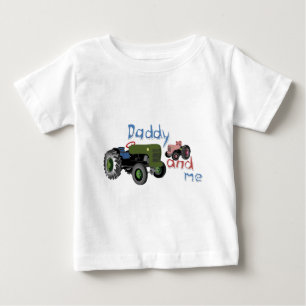 Daddy and Me Girl Tractors Baby T-shirt