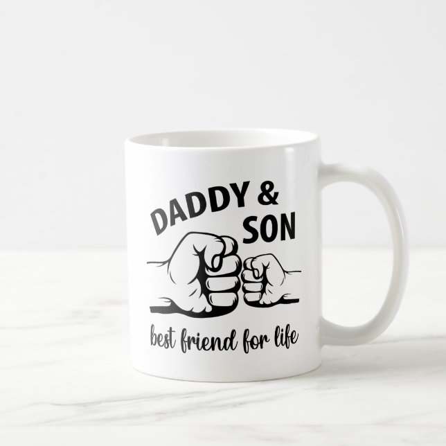 Daddy and Son, Vater und Sohn, Vater und Sohn Gesc Kaffeetasse (Rechts)