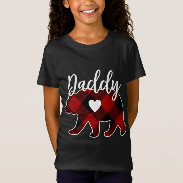 Daddy Bar Christmas Buffalo Kariert Red White und  T-Shirt (Vorderseite)