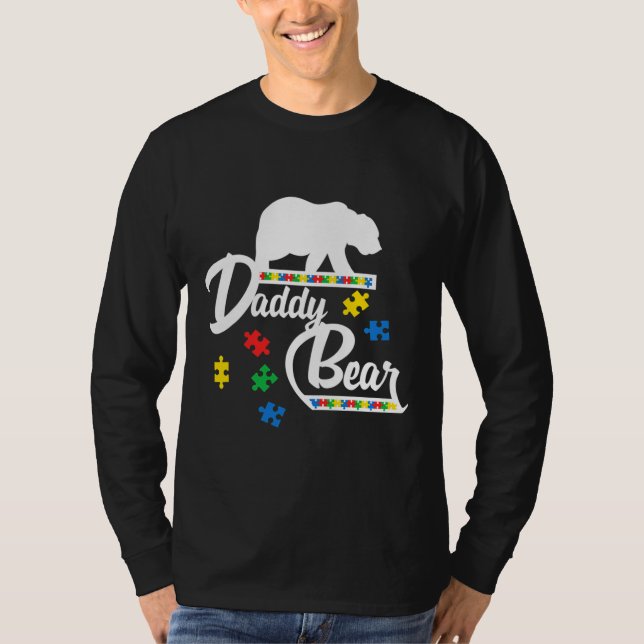 Daddy Bar Puzzle Autism Awareness Vaters T-Shirt (Vorderseite)
