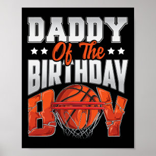 Daddy Basketball Geburtstag Boy Family Baller b-Ta Poster