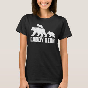 Daddy Bear 2 Cubs Daddy Bear Twin Vater 2 Kinder T-Shirt
