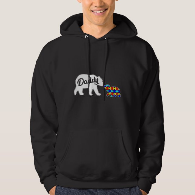 Daddy Bear Autism Awareness Liebe Support Family A Hoodie (Vorderseite)