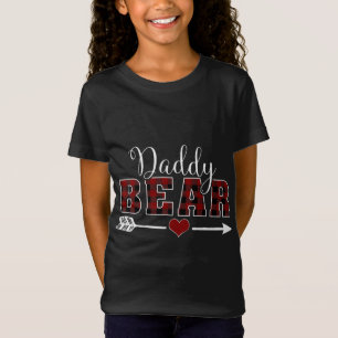 Daddy Bear Buffalo Kariert Arrow Vater Weihnachten T-Shirt