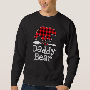 Daddy Bear Buffalo Karierter Familienvatertag Sweatshirt