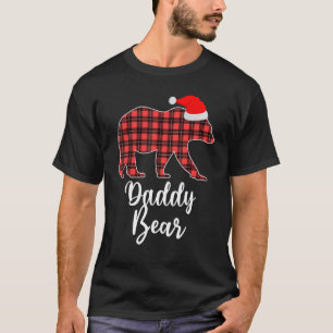 Daddy Bear Buffalo Red Kariert Christmas Pajama Fa T-Shirt