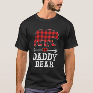 Daddy Bear Christmas Pajama Red Kariert Buffalo T-Shirt