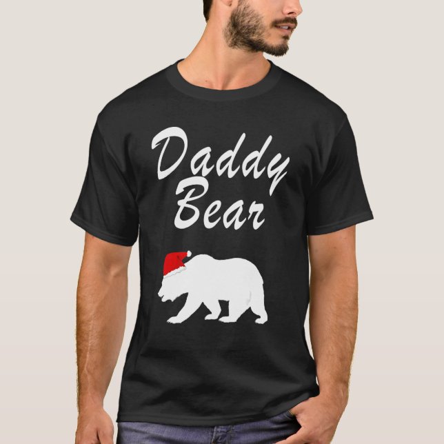 Daddy Bear Christmas Santa Family Matching PJ T-Shirt (Vorderseite)