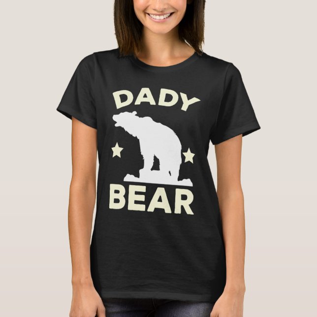 Daddy Bear Cubs Family Father Kids Twins Animal Fo T-Shirt (Vorderseite)