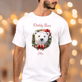 Daddy Bear Familie passt Weihnachts Pajama Name T-Shirt