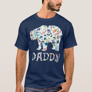 Daddy Bear Floral Geschenke Matching Family Blume T-Shirt
