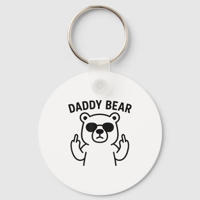 Daddy Bear Funny Gift For Men Boys  Schlüsselanhänger (Vorderseite)