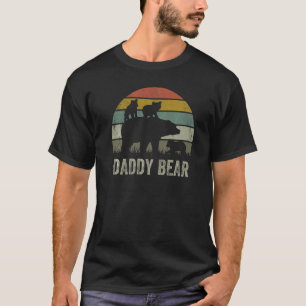 Daddy Bear Funny Vater Matching Family Cub 3 Kids T-Shirt