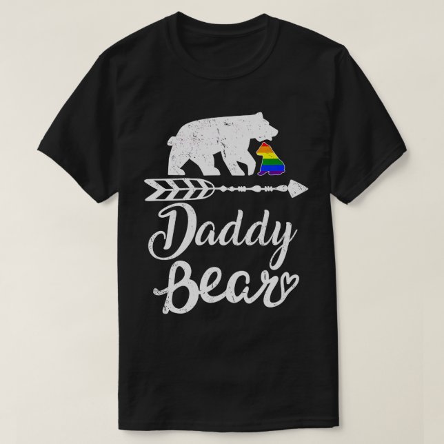 Daddy Bear LGB Rainbow Pride Gay Lesbian  T-Shirt (Design vorne)
