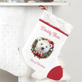 Daddy Bear Name Family Matching Weihnachts Strumpf Kleiner Weihnachtsstrumpf