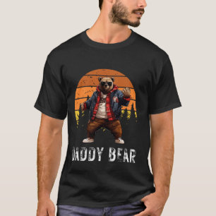 Daddy Bear Papa Bear Beste Idee Fathers Day Retro  T-Shirt