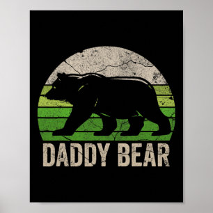 Daddy Bear Shirt Vater Bear T Shirt Männer Vaterta Poster