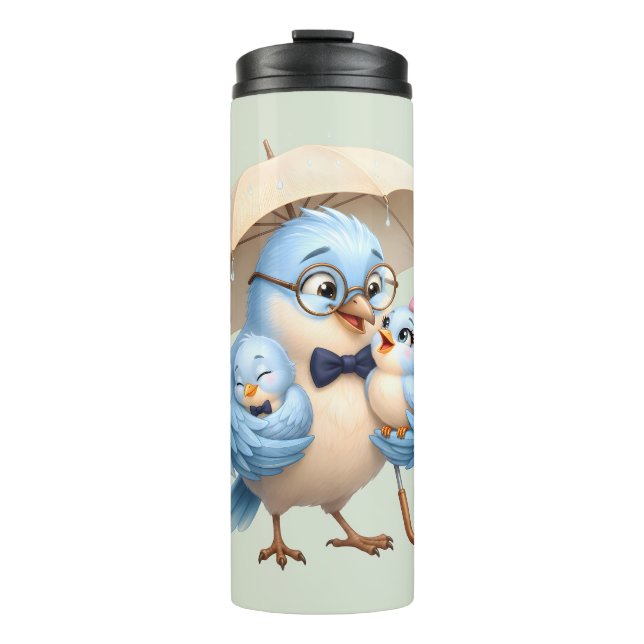 Daddy Bird Familien Thermo-Becher Thermosbecher (Vorderseite)