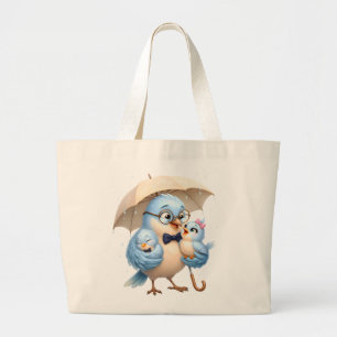 Daddy Bird Große Tasche Familienkunstwerk