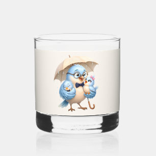 Daddy Bird Rocks Glas Dad Geschenk