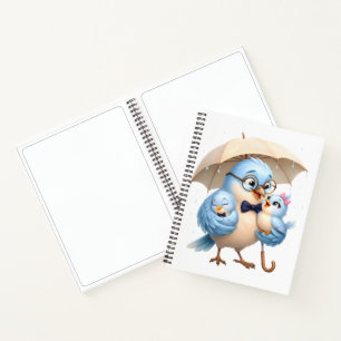 Daddy Bird Spiralblock Geschenk für den Vater Notizbuch