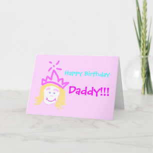 Daddy Birthday von Princess mit Vers Karte