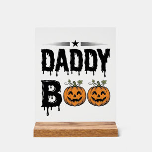 Daddy Boo Vintage Halloween-Kürbis-Shirt-Design_1 Acrylschild