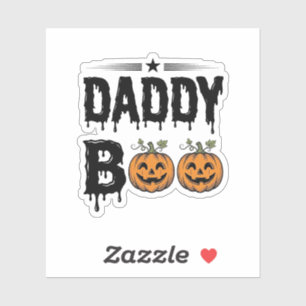 Daddy Boo Vintage Halloween-Kürbis-Shirt-Design_1 Aufkleber