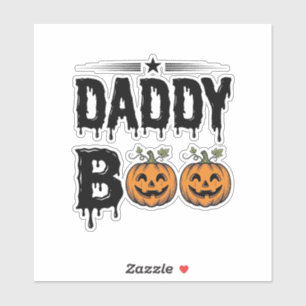 Daddy Boo Vintage Halloween-Kürbis-Shirt-Design_1 Aufkleber