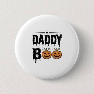 Daddy Boo Vintage Halloween-Kürbis-Shirt-Design_1 Button