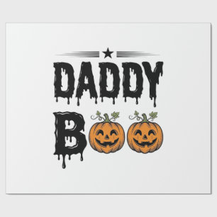 Daddy Boo Vintage Halloween-Kürbis-Shirt-Design_1 Geschenkpapier