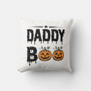 Daddy Boo Vintage Halloween-Kürbis-Shirt-Design_1 Kissen