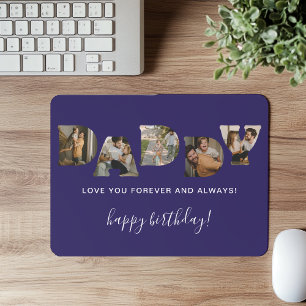 DADDY Brief Foto Collage Geburtstag Mousepad