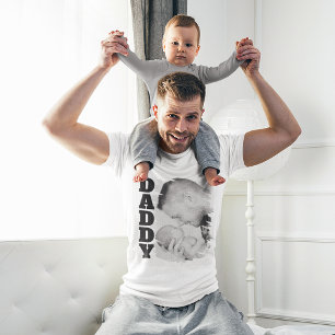 Daddy Brushed Effekt Foto T-Shirt