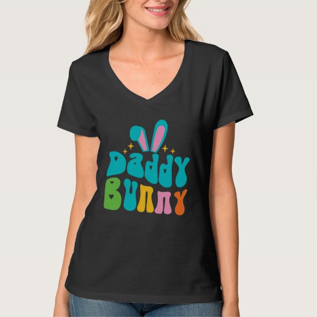 Daddy Bunny Cute Bunny Rabbit Family Easter Day Da T-Shirt (Vorderseite)