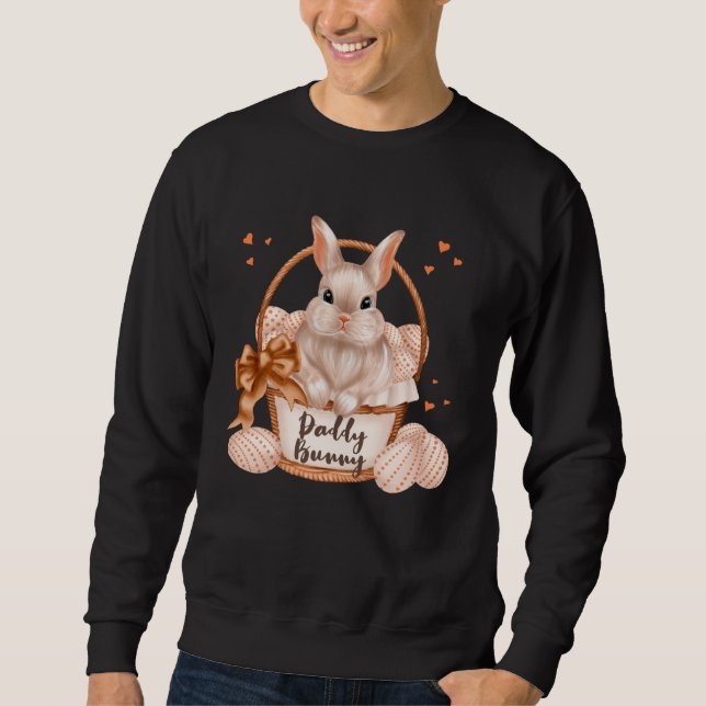Daddy Bunny Cute Pastel Matching Family Easter Rab Sweatshirt (Vorderseite)