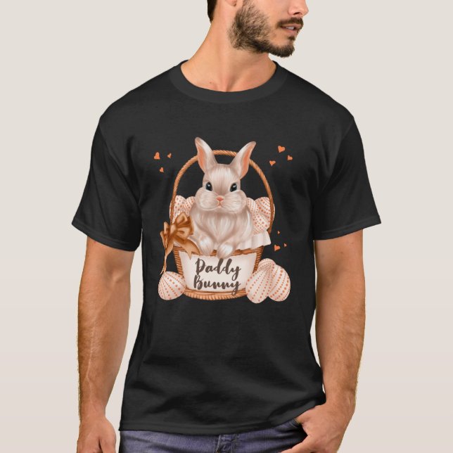 Daddy Bunny Cute Pastel Matching Family Easter Rab T-Shirt (Vorderseite)