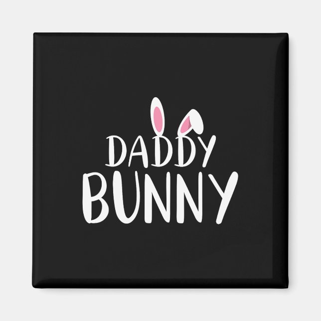 Daddy Bunny Oaster Schwangere Mama Matching Couple Magnet (Vorne)