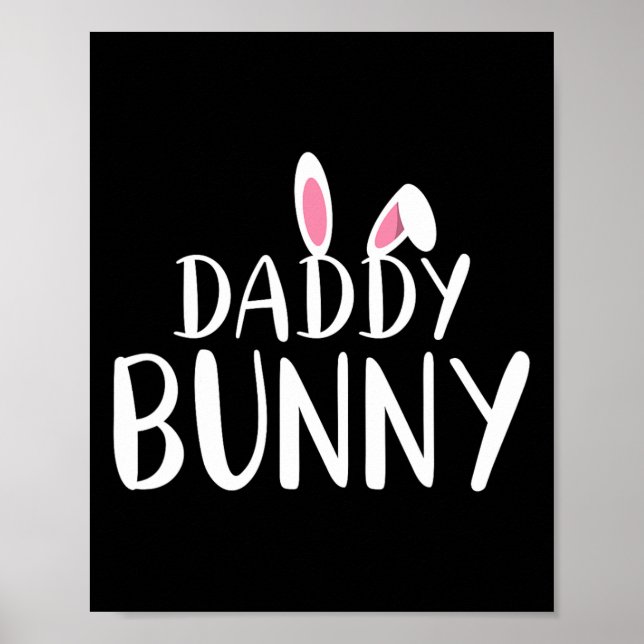 Daddy Bunny Oaster Schwangere Mama Matching Couple Poster (Vorne)