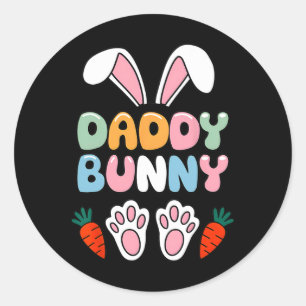 Daddy Bunny Oaster Shirt - Funny Meme für Väter Runder Aufkleber