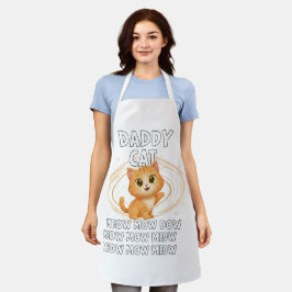 Daddy Cat Meow Spiral - Apron Schürze