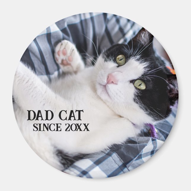 Daddy cat since Photo cute cat Magnet (Vorne)