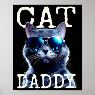 Daddy Cats Vater Vater Tomcat Daddy Väter Day Cat Poster