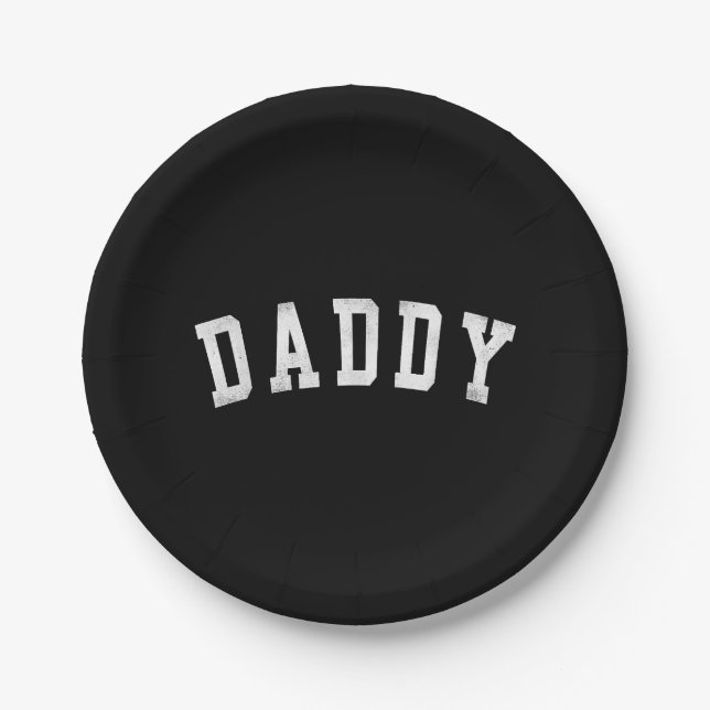 Daddy - Classic Bold Schriftart Papa Pappteller (Vorderseite)