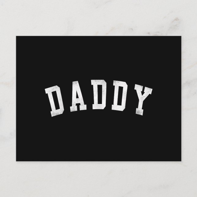 Daddy - Classic Bold Schriftart Papa Postkarte (Vorderseite)