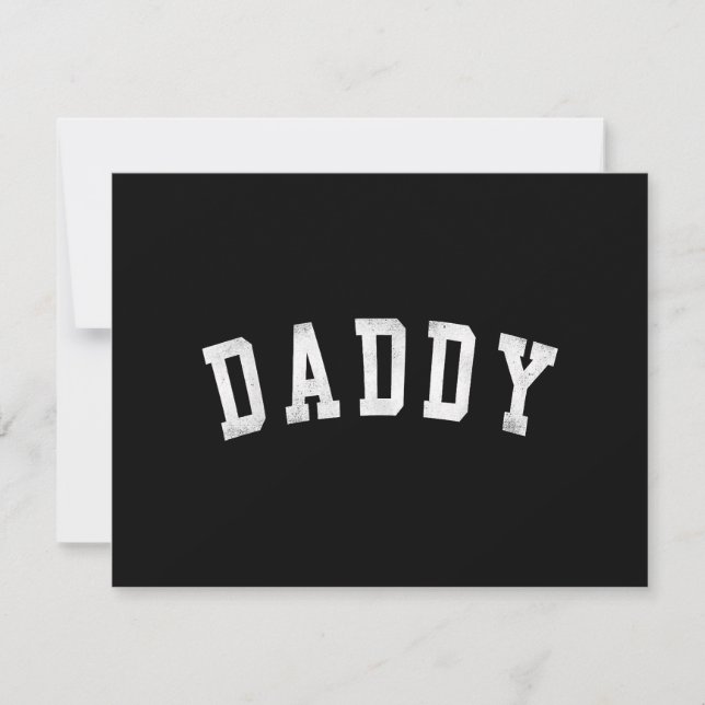 Daddy - Classic Bold Schriftart Papa Save The Date (Vorderseite)