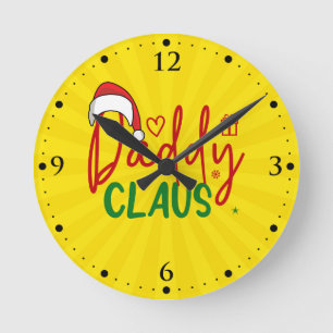 Daddy Claus Christmas Design-60094 Runde Wanduhr