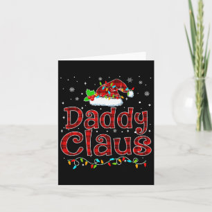 Daddy Claus Christmas Pajama Matching Family Xmas Karte