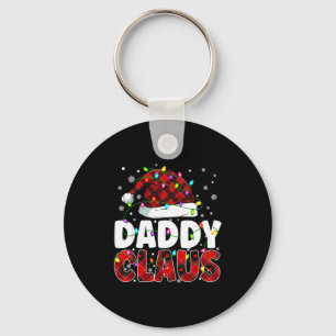 Daddy Claus Frohe Weihnachten Santa Hut Familien-M Schlüsselanhänger